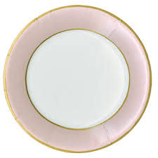Watercolor Petal Pink Luxury Paper Dinner Plates - package of 8