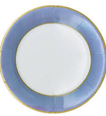 Watercolor Blue Luxury Paper Dinner Plates - package of 8