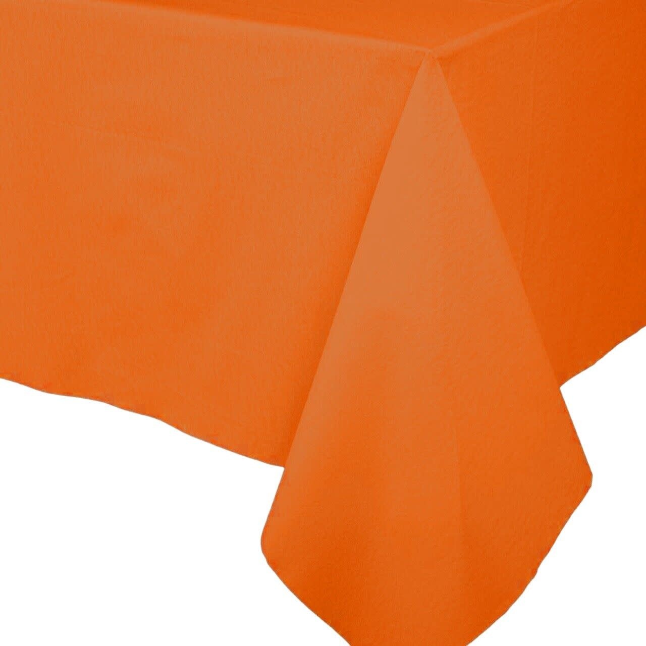 Paper Linen Solid Table Cover in Tangerine - 1 Each