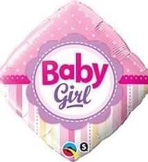 18" Baby Girl Dots Stripes - #263
