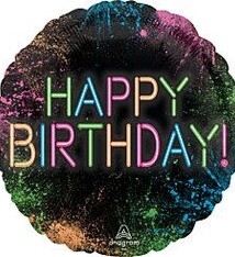 17" Neon Birthday Lets Glow Crazy- #23