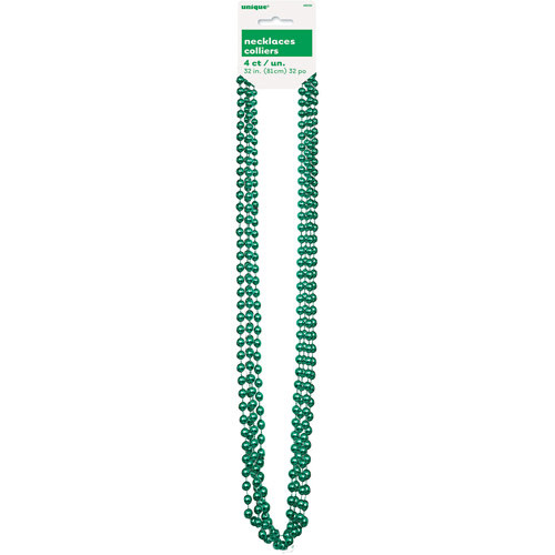 Green Metallic Beads Necklaces