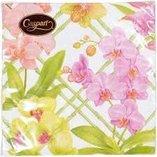 Orchid Conservatory Cocktail Napkins - 20 Per Package