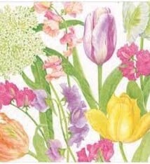 Spring Flower Show Dinner Napkins - 20 Per Package