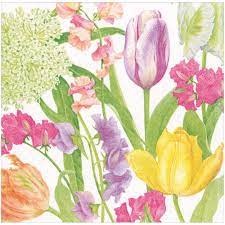 Spring Flower Show Dinner Napkins - 20 Per Package