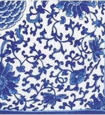 Indigo Garden Blue/White Dinner Napkin - package of 20