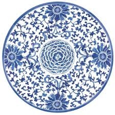 Indigo Garden Blue/White Paper Dinner Plates - package of 8