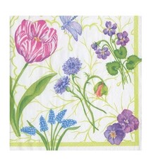 Floral Majolica Luncheon Napkins - 20 Per Package