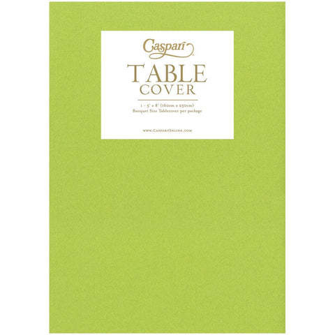 Paper Linen Solid Table Cover in Lime Green - 1 Each