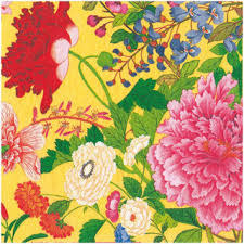 A Profusion Of Flowers 2 Yellow Luncheon Napkin - package of 20