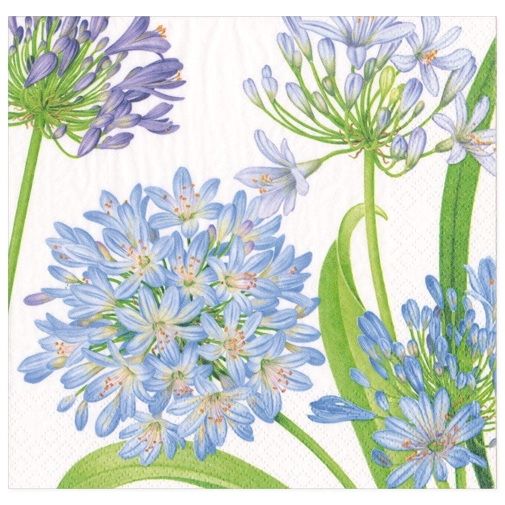 Agapanthus Garden Paper Dinner Napkins - 20 Per Package