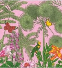 Paradise Garden Pink Dinner Napkin - package of 20