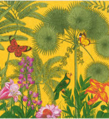 Paradise Garden Canary Dinner Napkin - package of 20
