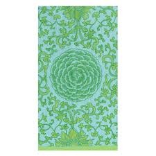 Indigo Garden Jade/Turquoise Guest Towel - package of 15