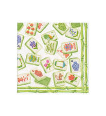 Mahjong Green Cocktail Napkin - package of 20