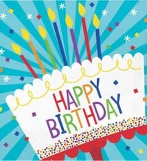 CELEBR Birthday Cake Lunch Napkins (16 Count)