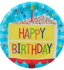 CELEBR Cake Birthday 7" Plate (8 Count)