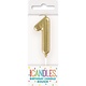 Gold Mini Number 1 Birthday Candle