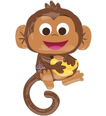 36" Happy Monkey Shape Mylar Balloon