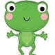 29" Happy Frog Super Shape Mylar Balloon