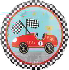 17" Race Cars Mylar Balloon
