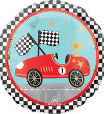 17" Race Cars Mylar Balloon