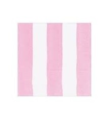 Cafe Stripe Light Pink Paper Linen Cocktail Napkin - package of 15