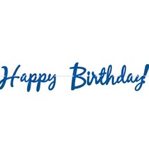 Blue Happy Birthday Letter Banner