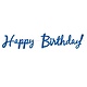 Blue Happy Birthday Letter Banner