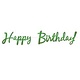 Green Happy Birthday Letter Banner