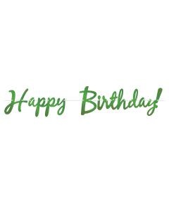 Green Happy Birthday Letter Banner