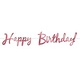 Rose Gold Happy Birthday Letter Banner