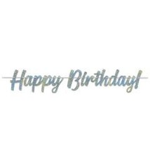 Glitter Happy Birthday Banner