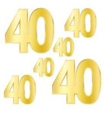 Foil "40" Birthday Cutouts