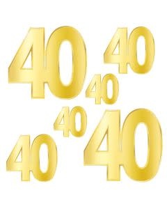 Foil "40" Birthday Cutouts