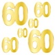 Foil "60" Birthday Cutouts
