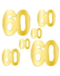 Foil "60" Birthday Cutouts
