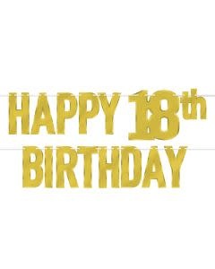 Foil Happy "18th" Birthday Banner