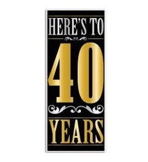 Here's To "40" Years Door Cover