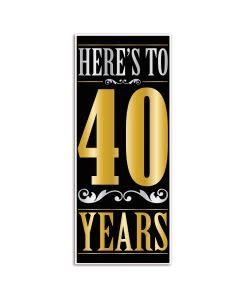 Here's To "40" Years Door Cover
