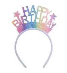 Glittered Happy Birthday Headband