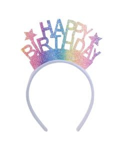 Glittered Happy Birthday Headband