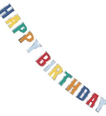 Happy Birthday Dots Letter Banner 7.25 Ft Foil Stamping