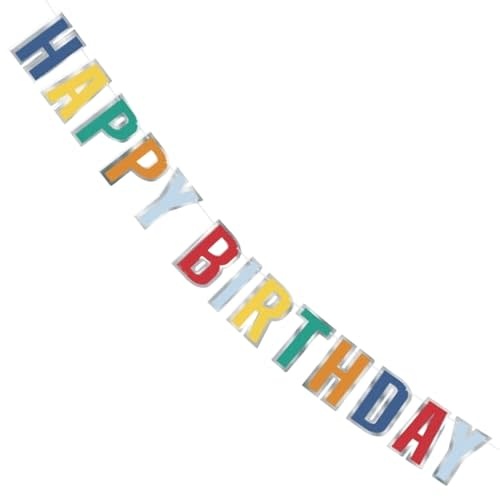 Happy Birthday Dots Letter Banner 7.25 Ft Foil Stamping