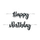 Black Script HBDay Banner 7 Feet