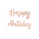 Rose Gold Script HBDay Banner 7 Feet