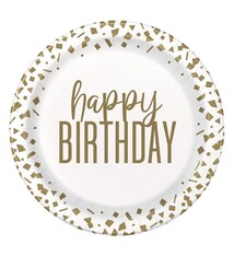 Confetti Gold Birthday 7" Plate