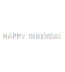 Iridescent Foil Happy Birthday Banner 7.25 Feet