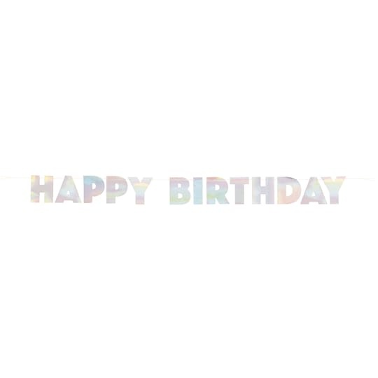 Iridescent Foil Happy Birthday Banner 7.25 Feet