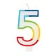 Number 5 Rainbow Birthday Candle